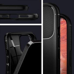 iPhone 12 Pro Max Spigen Rugged Armor tok matt fekete (ACS01616)
