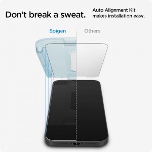 Spigen Glas.TR Slim EZ Fit 2x kijelzővédő üvegfólia + felhelyezőkeret iPhone 12 mini (AGL01811)