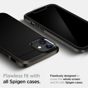 Spigen Glas.TR Slim EZ Fit 2x kijelzővédő üvegfólia + felhelyezőkeret iPhone 12 mini (AGL01811)