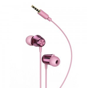 Baseus Encok H13 3.5 mm jack vezetékes fülhallgató mikrofonnal pink (NGH13-04)