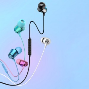 Baseus Encok H13 3.5 mm jack vezetékes fülhallgató mikrofonnal pink (NGH13-04)