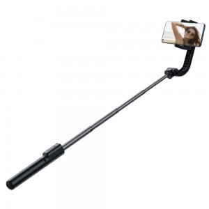 Baseus Uniaxial gimbal selfie bot és teleszkópos tripod állvány bluetooth kioldóval fekete (SULH-01)