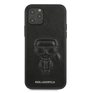 Karl Lagerfeld KLHCP12MPCUIKBK Ikonik Outline PU tok iPhone 12/ 12 Pro fekete