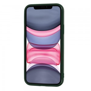 iPhone 12/ 12 Pro Jelly szilikon tok sötétzöld