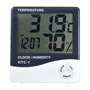 Digitális 6602 Óra/ Hőmérő és Páratartalom mérő fehér