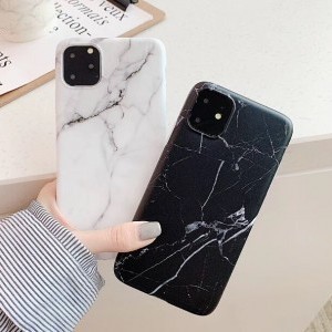 iPhone 7/8/SE 2020/SE 2022 Wozinsky márvány mintás TPU tok fekete