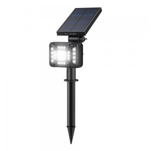 Blitzwolf BW-OLT2 kültéri napelemes LED lámpa szürkület érzékelővel fekete