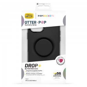 iPhone 12 / 12 Pro OtterBox Symmetry POP tok PopSockets fekete
