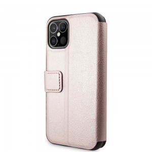 iPhone 12/ 12 Pro Guess GUFLBKSP12MIGLRG Iridescent fliptok pink