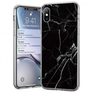 iPhone 12 Pro MAX Wozinsky márvány mintás tok fekete