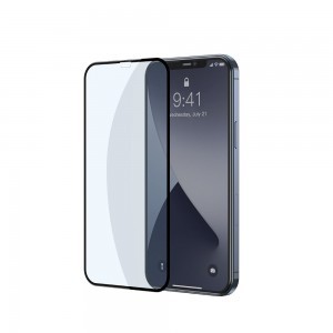 Baseus 2x 0.3mm 9H Anti-Blue light kijelzővédő üvegfólia iPhone 12 / 12 Pro fekete (SGAPIPH61P-KB01)
