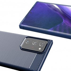Samsung Note 20 Ultra Szénszál mintájú TPU tok kék