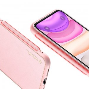 Dux Ducis Yolo TPU és PU bőr tok iPhone 11 pink
