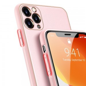 Dux Ducis Yolo TPU és PU bőr tok iPhone 11 Pro pink