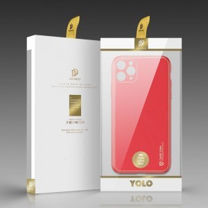 Dux Ducis Yolo TPU és PU bőr tok iPhone 11 Pro MAX piros