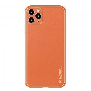 Dux Ducis Yolo TPU és PU bőr tok iPhone 11 Pro MAX narancssárga
