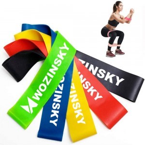 Wozinsky Otthoni edzéshez használható gumi Fitnesz szalag, edzőszalag (WRBS5-01)