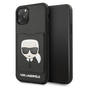 Karl Lagerfeld KLHCN58CSKCBK Ikonik tok kártyatartóval iPhone 11 Pro fekete