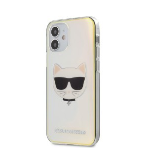 iPhone 12 mini Karl Lagerfeld KLHCP12SCIR PC/TPU Choupette Head tok irizáló