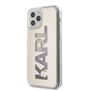 iPhone 12/ 12 Pro Karl Lagerfeld KLHCP12MKLMLGR Liquid Glitter Multi Mirror tok ezüst