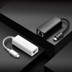 Ugreen USB Type C 1000Mbps Gigabit külső hálózati adapter fekete (50307)