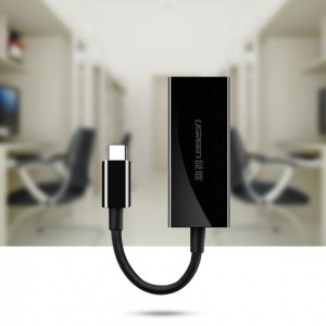 Ugreen USB Type C 1000Mbps Gigabit külső hálózati adapter fekete (50307)