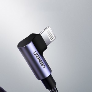 Ugreen MFI Elbow döntött USB Type C - Lightning kábel PD 3A 1,5m szürke (60764 US305)