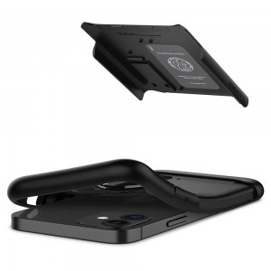 iPhone 12 mini Spigen Slim Armor tok fekete színben (ACS01523)