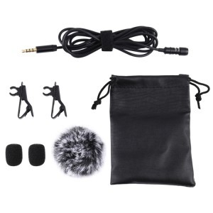 PULUZ PU424 lavalier, csíptetős mikrofon 1.5m kábel 3.5mm (jack, TRRS)-5