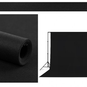 Műanyag fotóháttér 1,6x5m - Fekete
