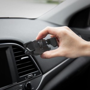 Spigen Click.R szellőzőre erősíthető autós telefontartó fekete
