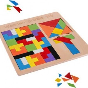 Fa Puzzle, Tangram fejtörő játék, gyerekjáték