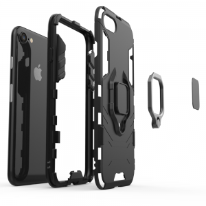 iPhone 7/8/SE 2020/SE 2022 Armor Ring mágneses tok fekete