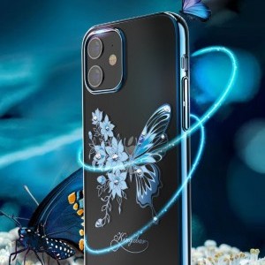 iPhone 12 Pro MAX Kingxbar Butterfly Series tok Swarovski kristállyal lila