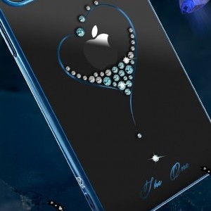 Kingxbar Wish Series tok Swarovski kristállyal iPhone 12/ 12 Pro kék