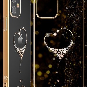Kingxbar Wish Series tok Swarovski kristállyal iPhone 12 Pro MAX fekete