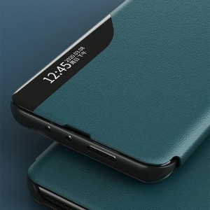 Samsung A71 Eco Leather View Case intelligens fliptok zöld