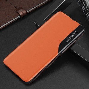 Eco Leather View Case intelligens fliptok Samsung A21S narancssárga