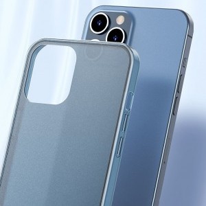 iPhone 12/ 12 Pro Baseus Frosted Glass tok sötétkék (WIAPIPH61P-WS03)