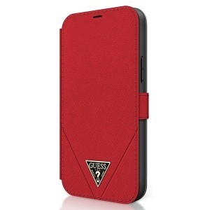 iPhone 12 Pro MAX Guess Saffiano GUFLBKP12LVSATMLRE fliptok piros