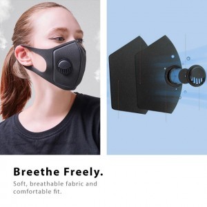 FDTwelve E1 orr- és szájmaszk szűrővel mosható fekete