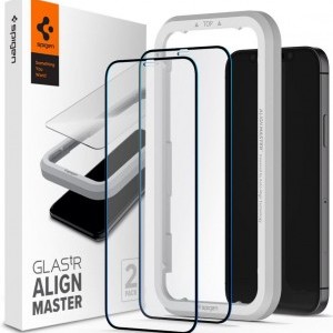 Spigen Alm Glass Fc 2x iPhone 12 Pro Max üvegfólia fekete (AGL01792)