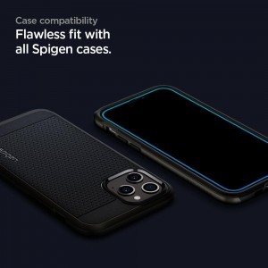 Spigen Alm Glass Fc 2x iPhone 12 Pro Max üvegfólia fekete (AGL01792)