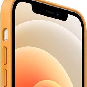 Apple gyári valódi bőr tok iPhone 12 mini California Poppy (MHK63ZM/A)