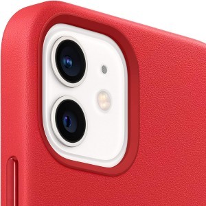 iPhone 12 mini Apple gyári valódi bőr tok (PRODUCT)RED Piros (MHK73ZM/A)