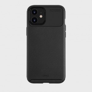iPhone 12 mini UNIQ Hexa szilikon tok fekete karbon minta