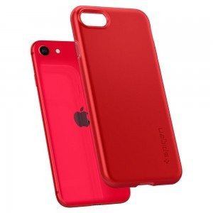 iPhone 7/8/ SE 2020/ SE 2022 Spigen Thin Fit ultravékony tok piros (ACS01340)