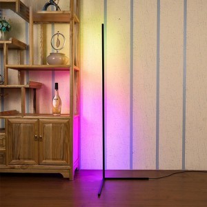 RGB LED Fehér saroklámpa, állólámpa, hangulatvilágítás távirányítóval 140cm-2