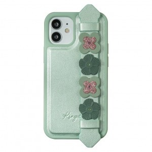 iPhone 12 mini Kingxbar Sweet Series Swarovski kristállyal dekorált tok zöld