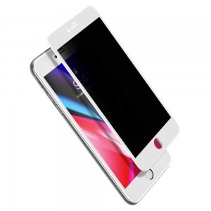 Baseus 2x 0.23 mm 9H Anti-Spy kijelzővédő üvegfólia iPhone SE 2020 / 8 / 7 fehér (SGAPIPH8N-ATG02)